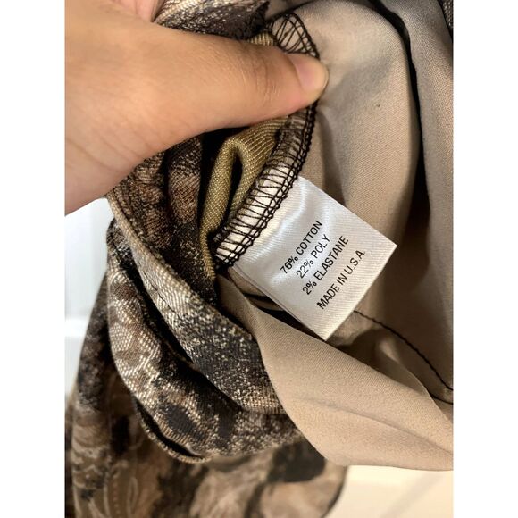 Lola & Sophie Brown and Black Rustic Paisley Motif Printed Pants Size 8 - Picture 4 of 6